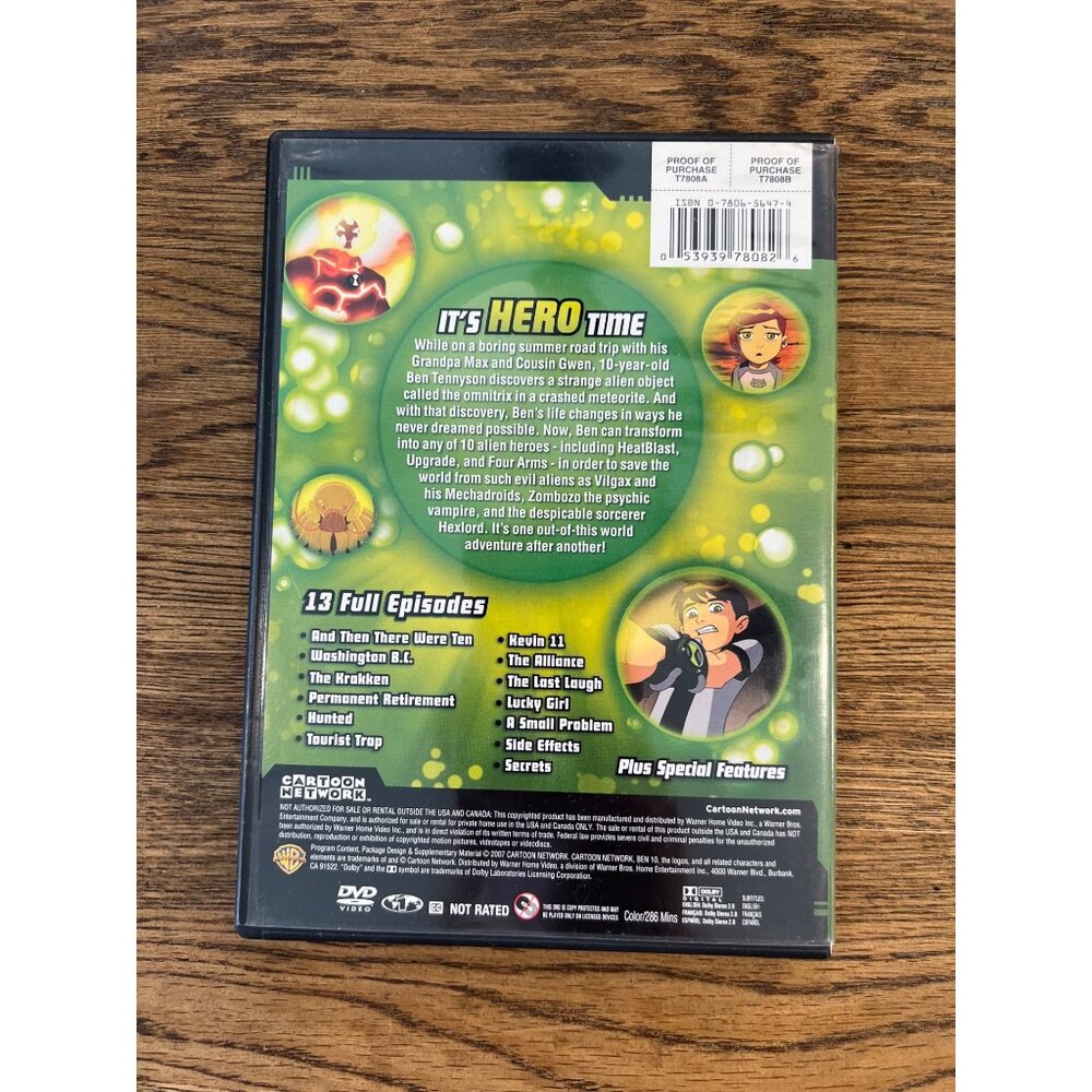 The Complete Ben 10 Season 1 DVD Set Cartoon Network - Picture 4 of 4